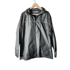 KENPO Green Active Sporty Athletic Casual Windbreaker Light Jacket SZ M